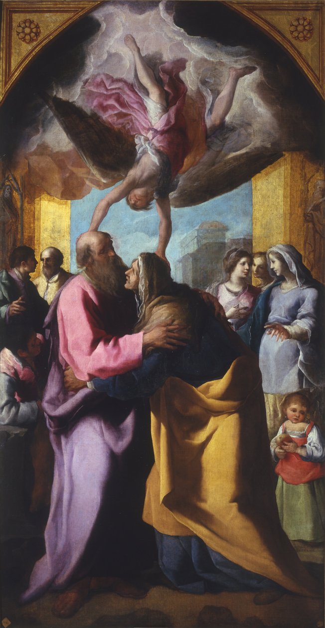 Die Umarmung an der Goldenen Pforte von Eugenio Cajés