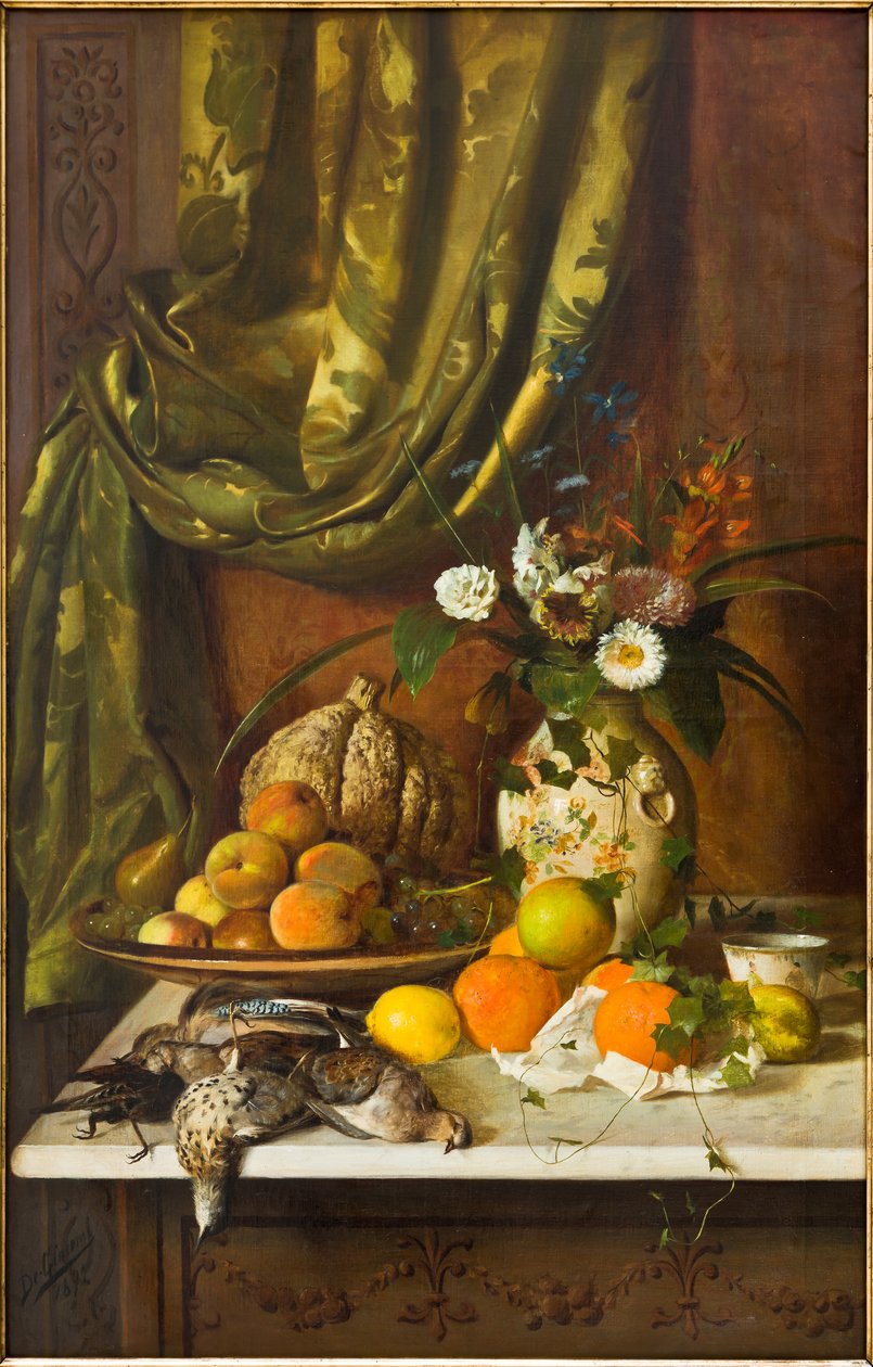 Blumen, Früchte und Wild von Eugenio De Giacomi
