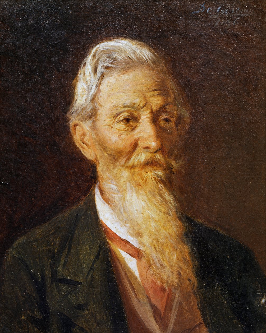 Porträt von Francesco Prampolini, Gemälde von Eugenio de Giacomi (1852-1917) von Eugenio De Giacomi