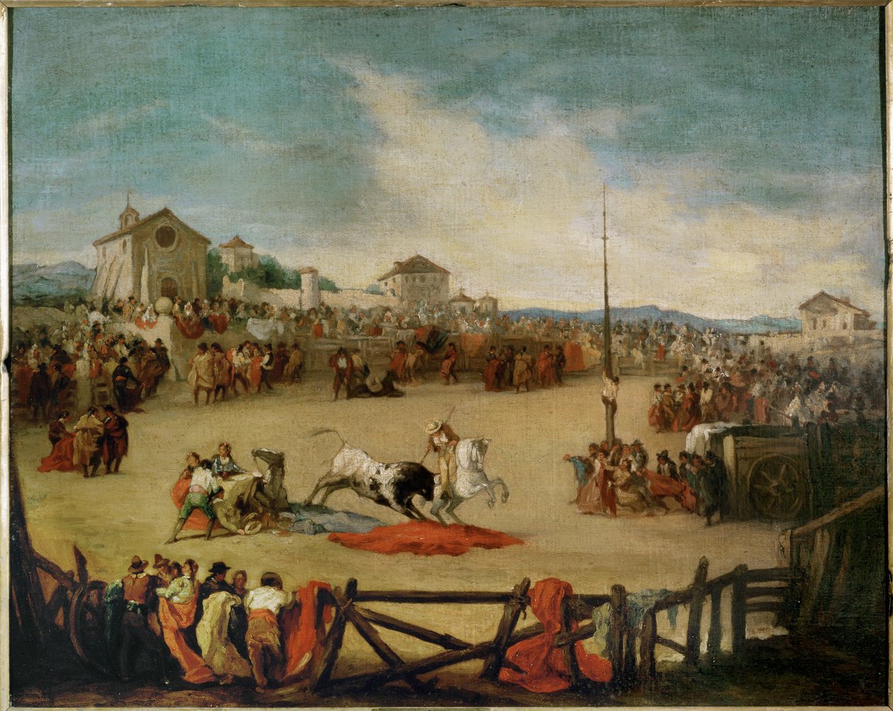 Stierkampf in einem Dorf von Eugenio Lucas Velazquez