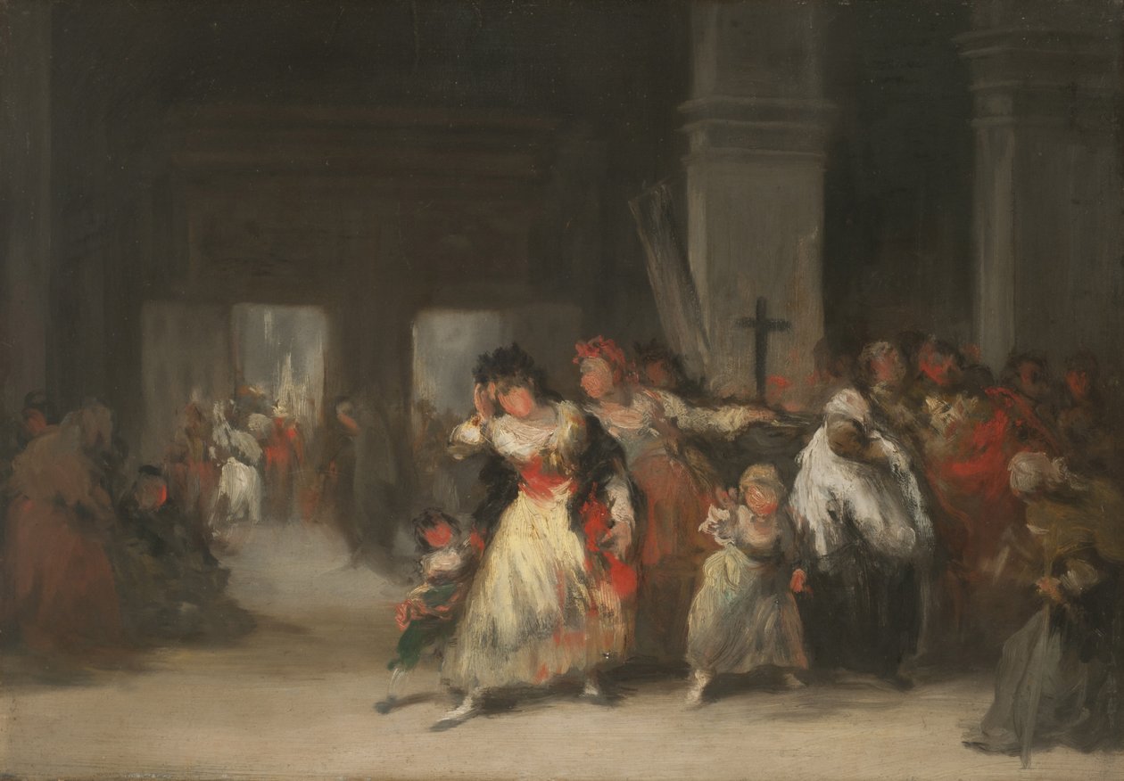 In der Kirche, ca. 1860-66 von Eugenio Lucas Velázquez