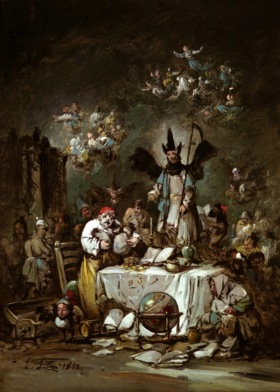 Allegorische Laune. Die Habgier, 1852 von Eugenio Lucas Velázquez