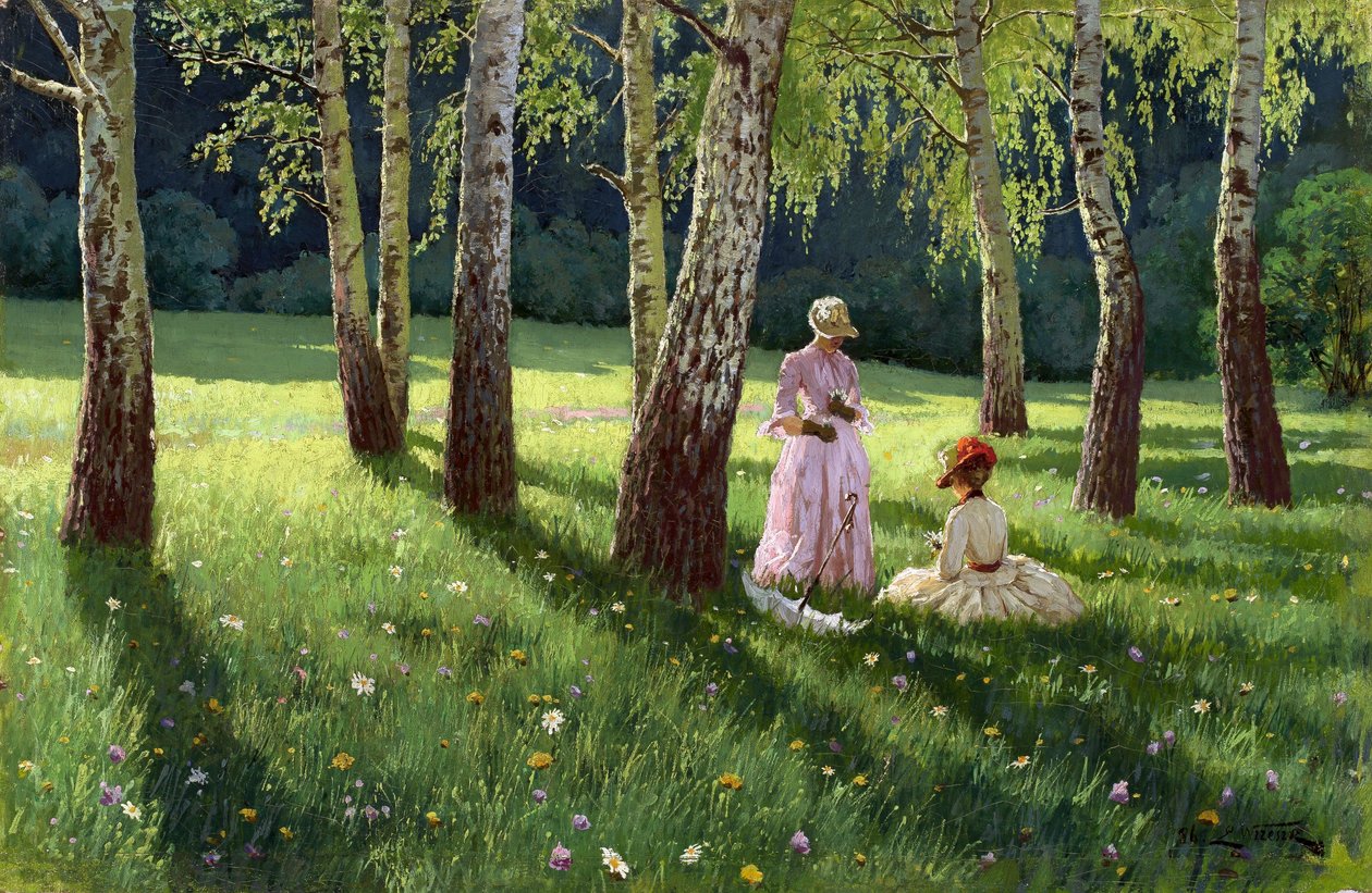 Zwei Frauen im Wald von Eugeniusz Wrzeszcz