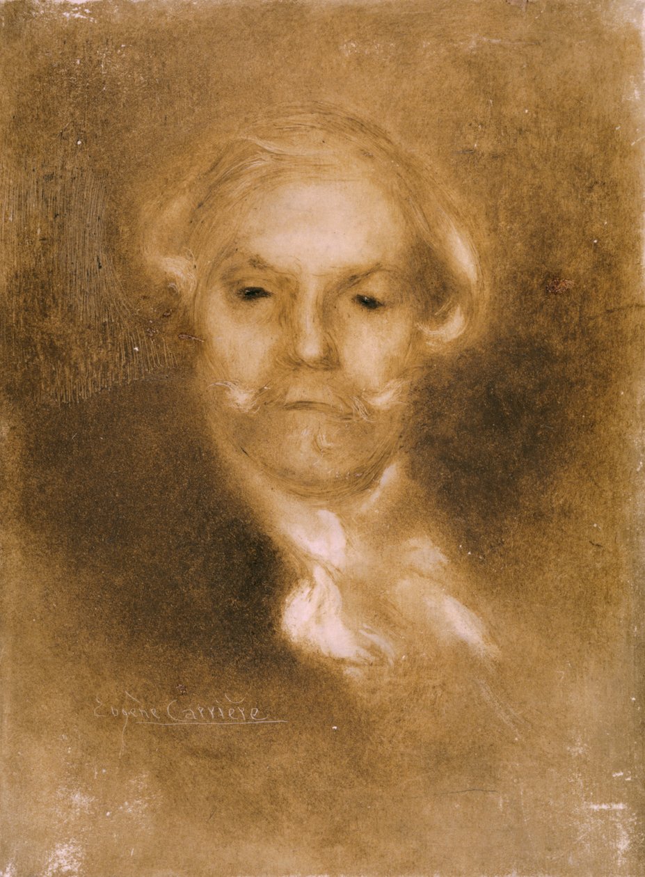 Porträt von Edmond de Goncourt (1822-96) aus Germinie Lacerteux von Edmond und Jules (1830-70) veröffentlicht um 1890 von Eugène Carrière