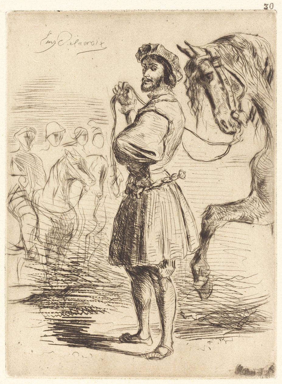 Ein Lord aus der Zeit von Franz I von Eugène Delacroix