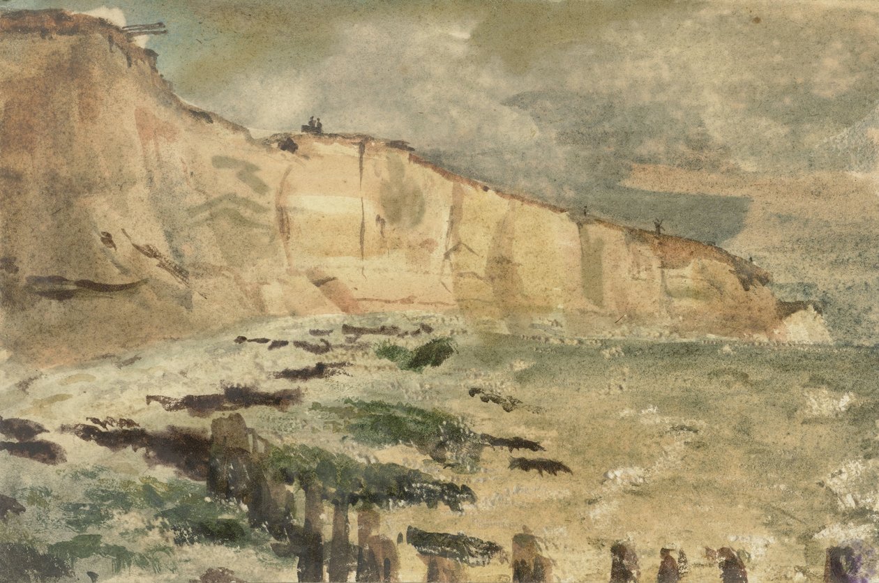 Die Kreidefelsen bei Dieppe von Eugène Delacroix
