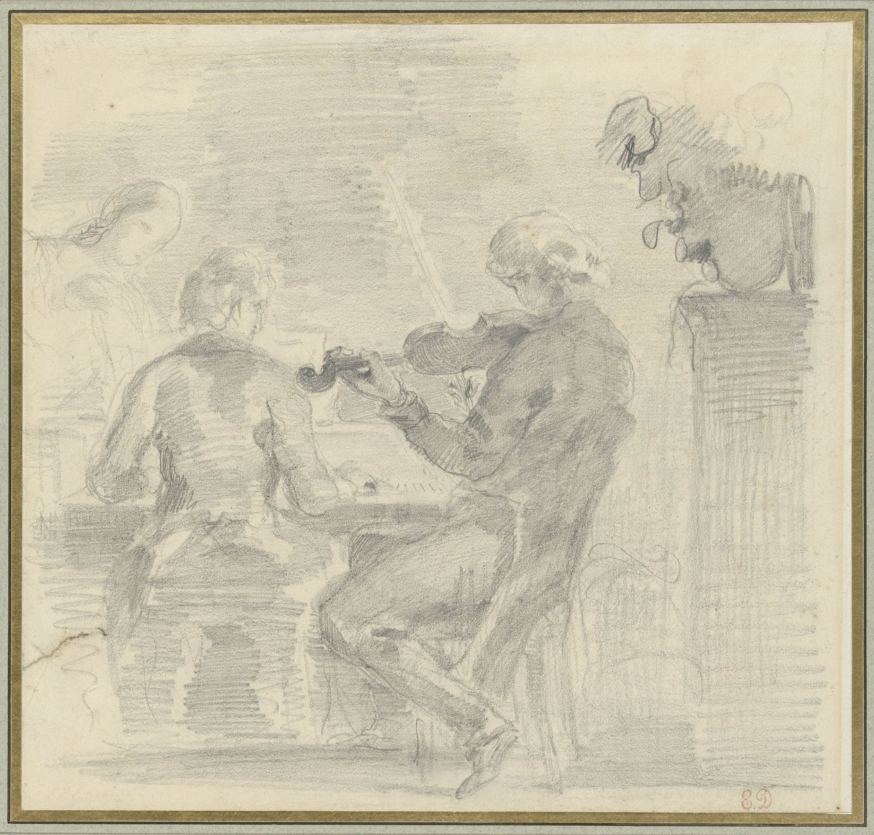 Musizierende Gesellschaft von Eugène Delacroix