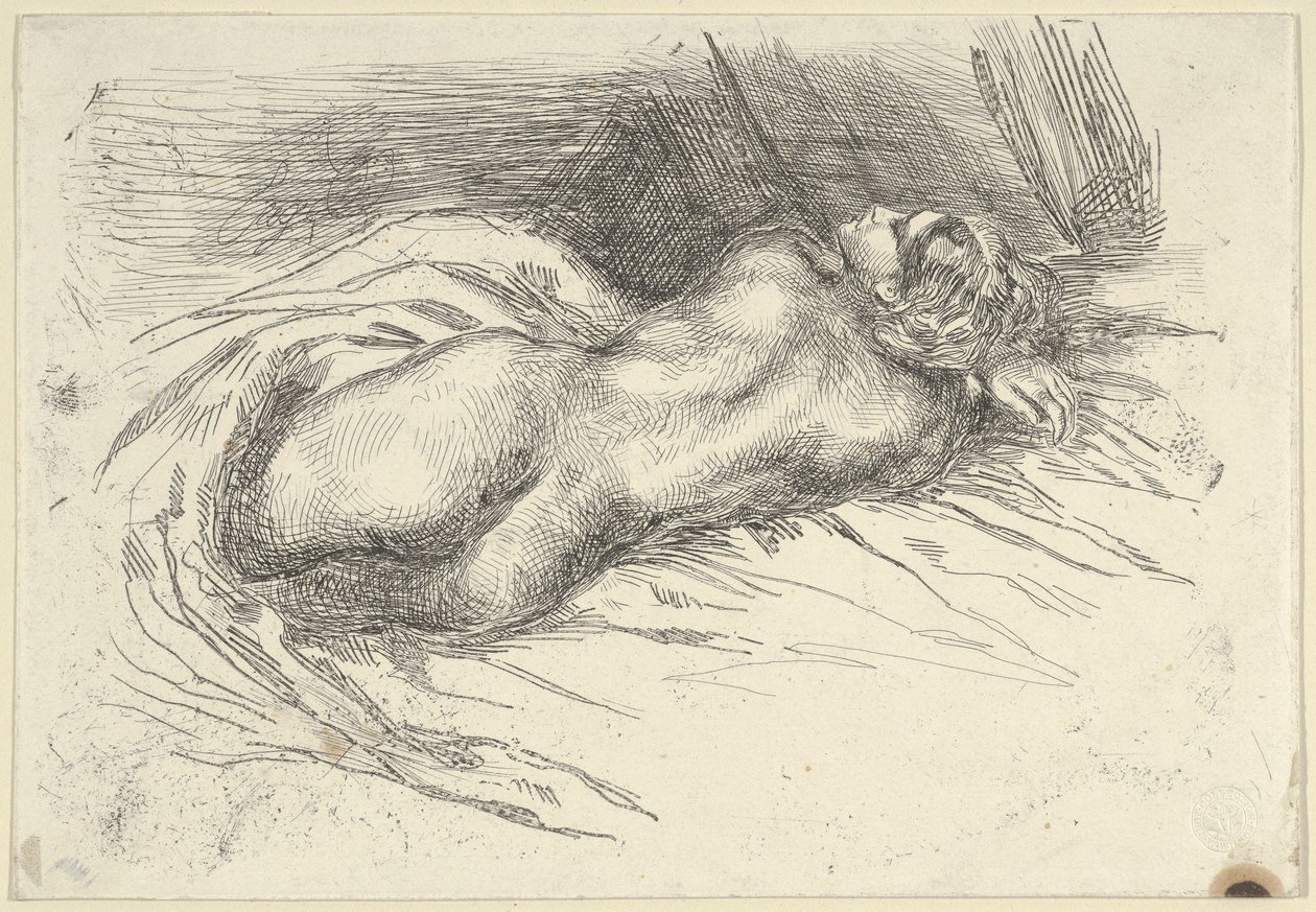 Studie einer Frau von hinten gesehen, 1833 von Eugène Delacroix