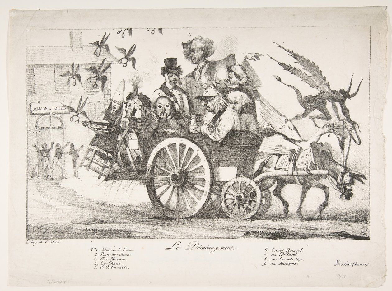 Der Zensurvorstand zieht aus, 1822 von Eugène Delacroix