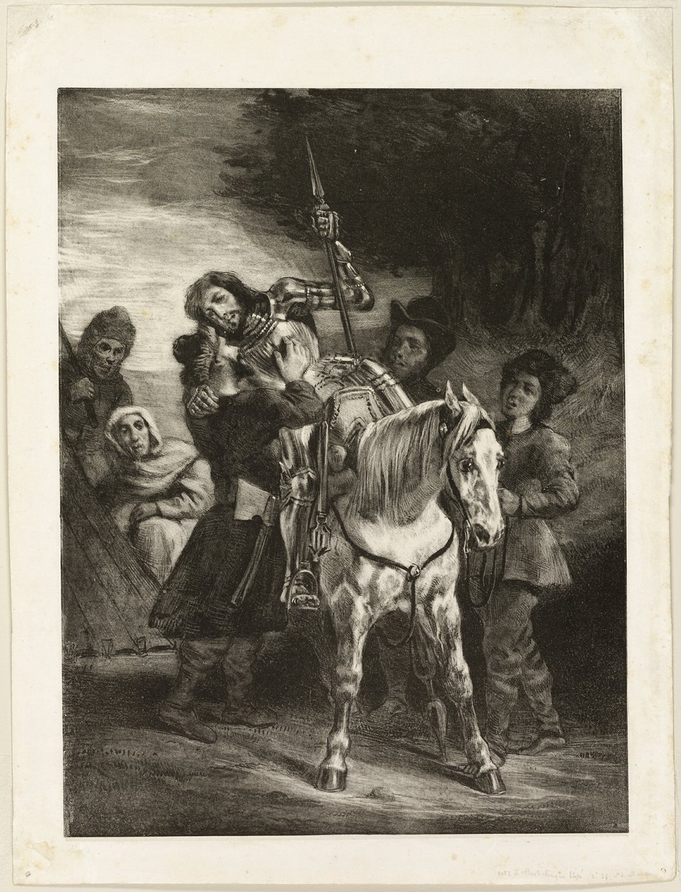 Der verwundete Goetz, von den Böhmen versorgt von Eugène Delacroix