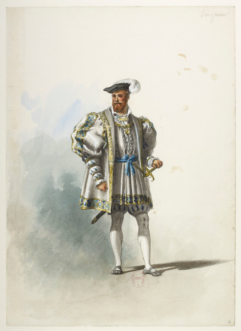 Btv1b84558104 04 - Saint-Saëns - Henry VIII - Kostümentwürfe - Lacoste - 4. Herr von Eugene Lacoste