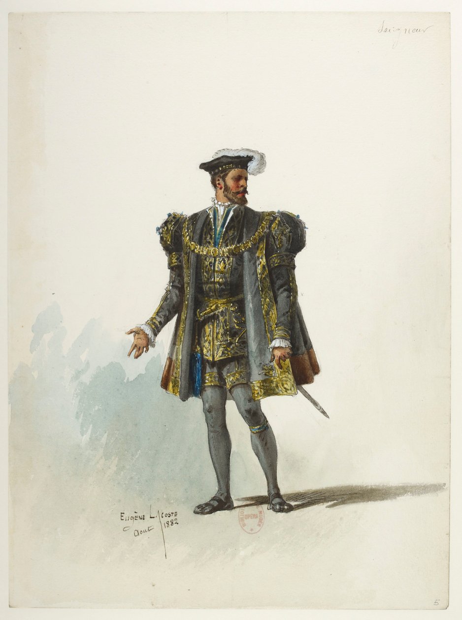 Btv1b84558104 05 - Saint-Saëns - Henry VIII - Kostümentwürfe - Lacoste - 5. Herr von Eugene Lacoste