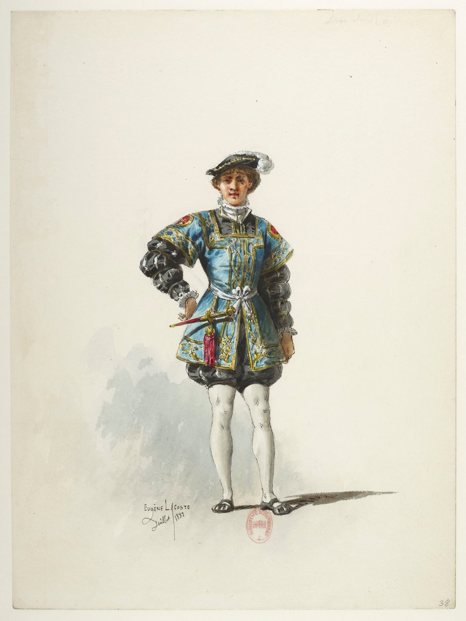 Henry VIII - Kostümentwürfe - Lacoste - 38. Königspage von Eugene Lacoste