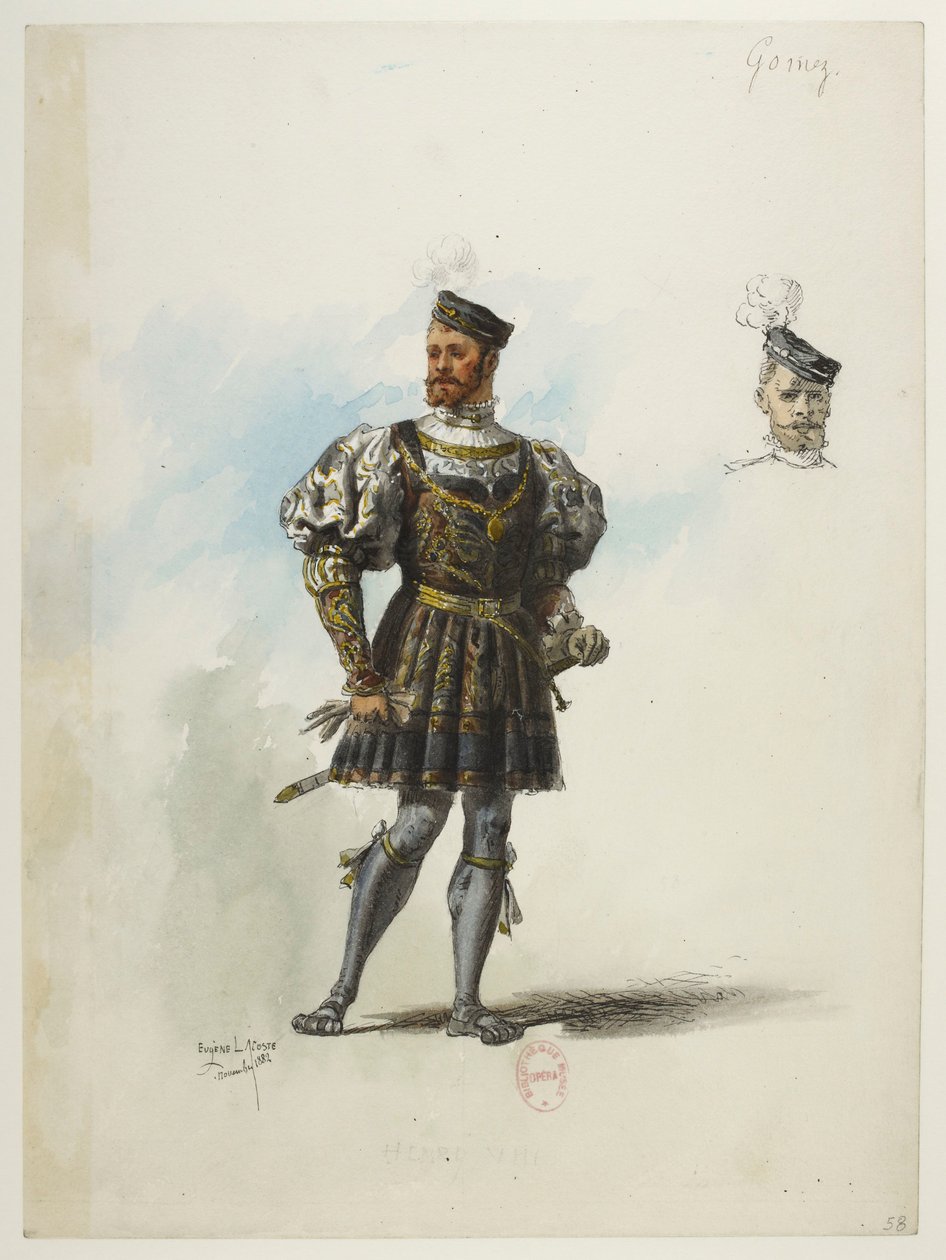 Henry VIII - Kostümentwürfe - Lacoste - 58. Don Gomez de Feria von Eugene Lacoste
