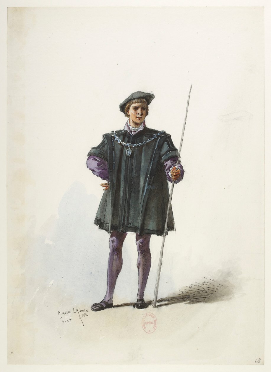 Henry VIII - Kostümentwürfe - Lacoste - 68. Kostüm von Eugene Lacoste