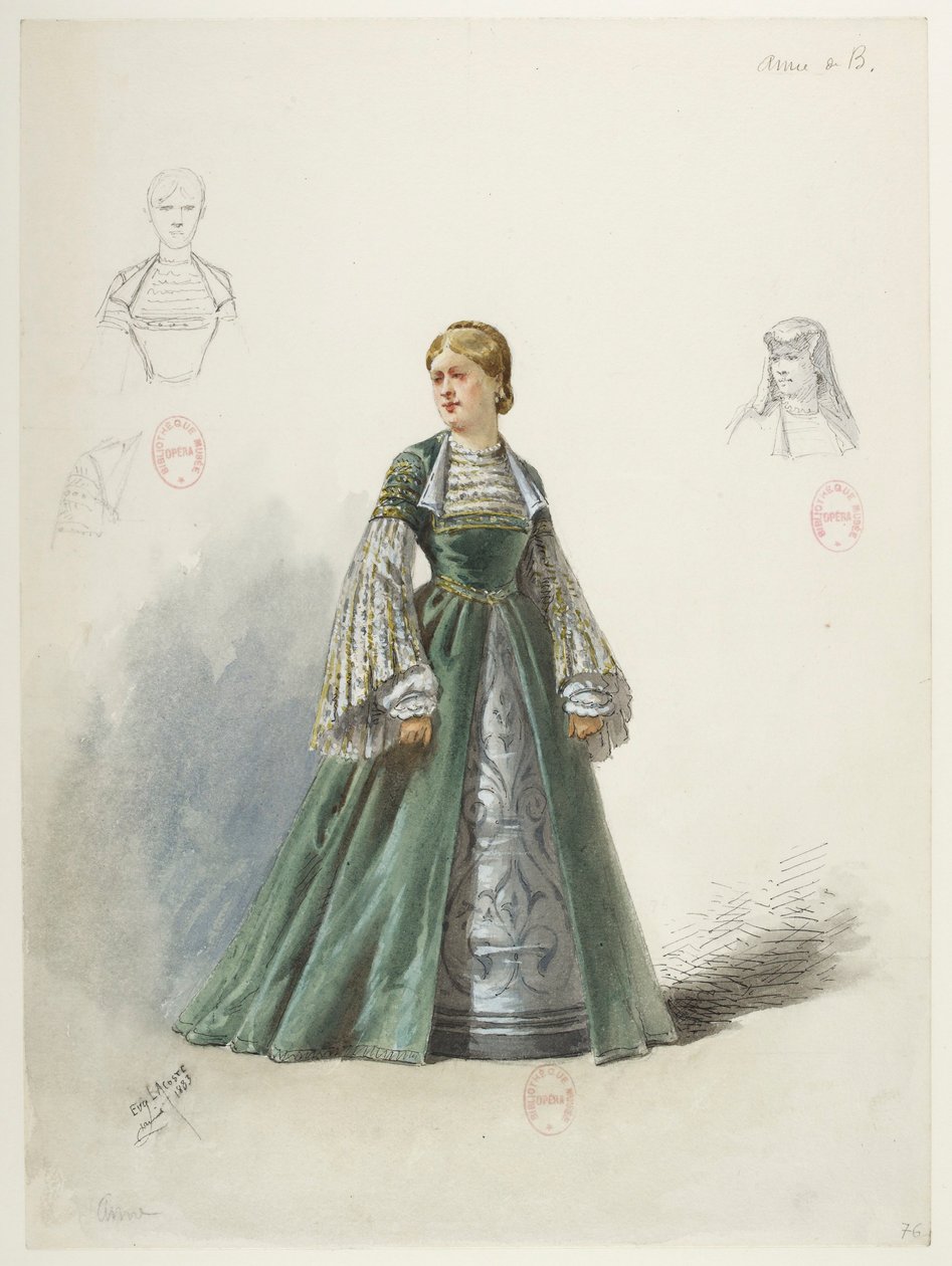 Henry VIII - Kostümentwürfe - Lacoste - 76. Anne Boleyn von Eugene Lacoste