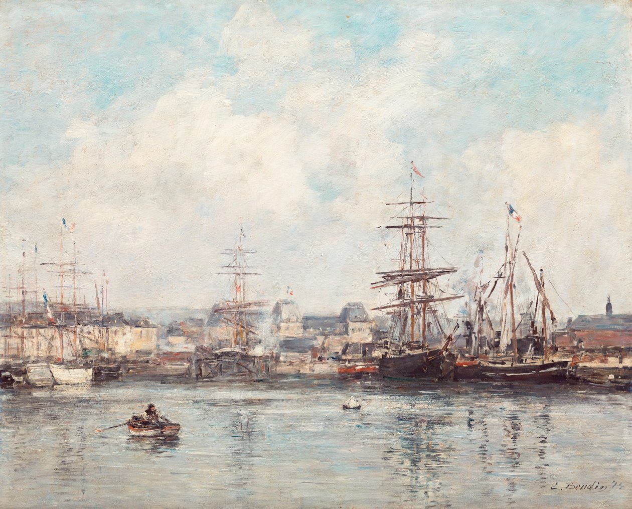 Casimir Delavigne Becken in Le Havre von Eugene Louis Boudin
