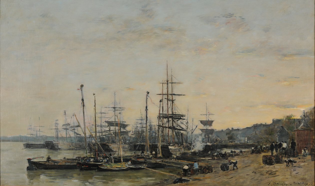 Der Hafen von Bordeaux, gesehen vom Quai des Chartrons von Eugene Louis Boudin