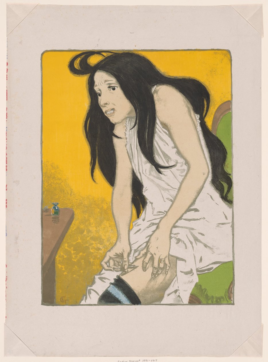 Morphinabhängiger, aus dem Album der Originaldrucke der Galerie Vollard von Eugène Samuel Grasset