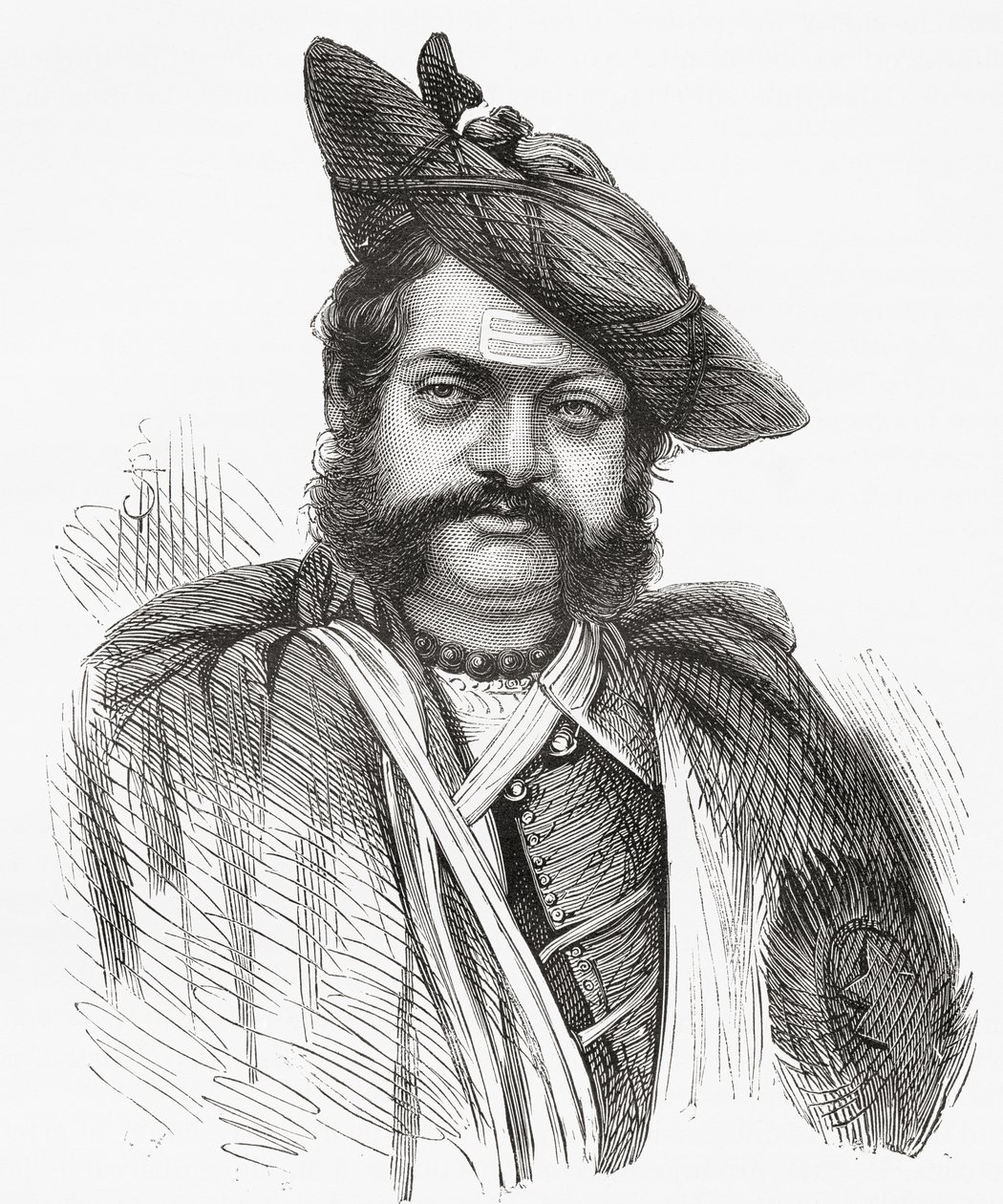Jayajirao Scindia, Maharadscha von Gwalior, Illustration aus 