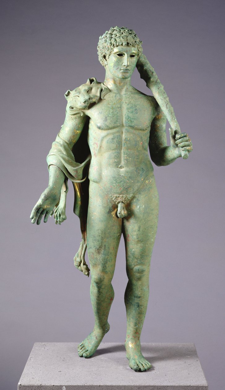 Jugendlicher Herkules (vergoldete Bronze) von European European