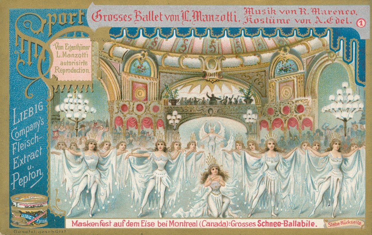 Ballett, Liebig-Karte, frühes 20. Jahrhundert von European School