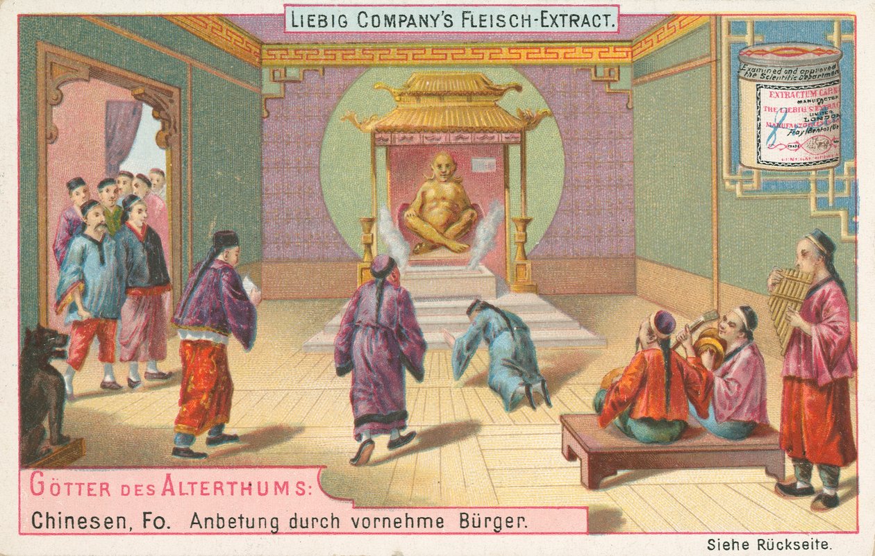 China, Fo, Liebig-Karte, frühes 20. Jahrhundert von European School