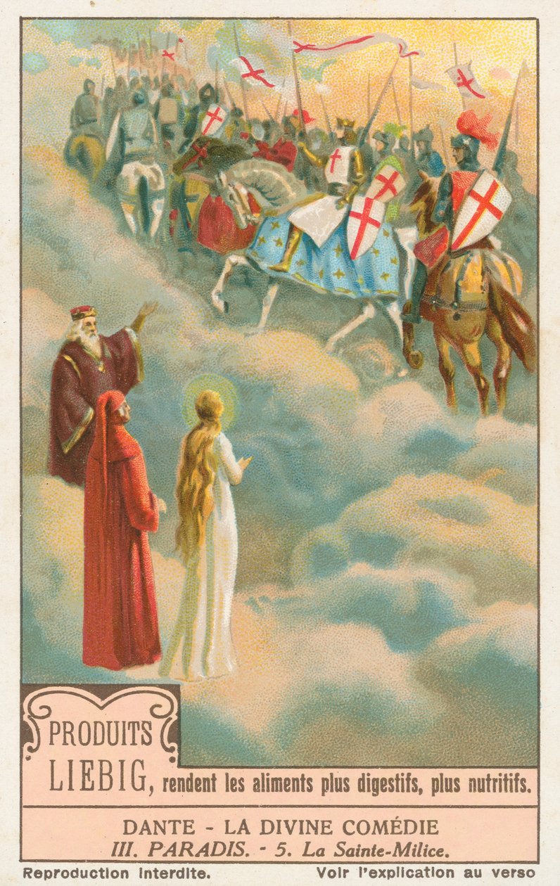 Dante, Die Göttliche Komödie, Liebig-Karte, frühes 20. Jahrhundert von European School