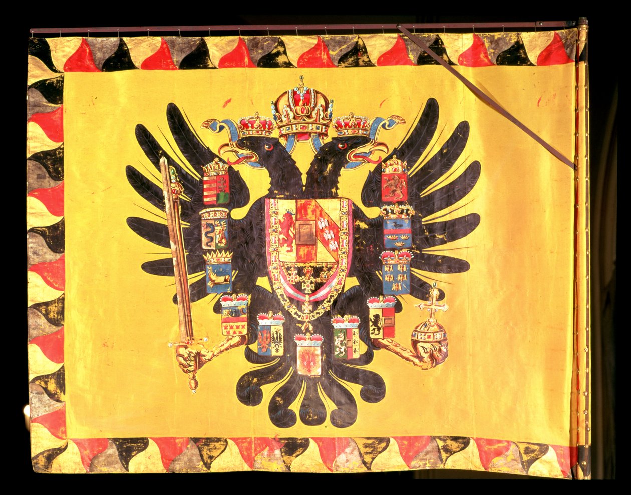 Flagge der kaiserlichen Habsburger Dynastie, ca. 1700 von European School