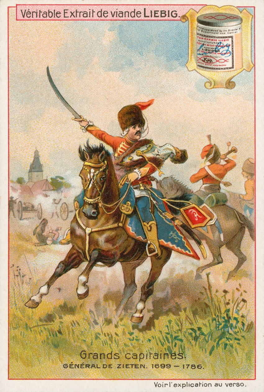 General de Zieten, Liebig-Karte, frühes 20. Jahrhundert von European School