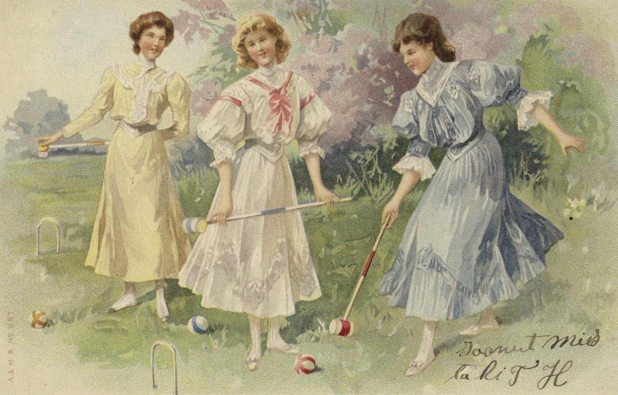 Mädchen spielen Krocket von European School