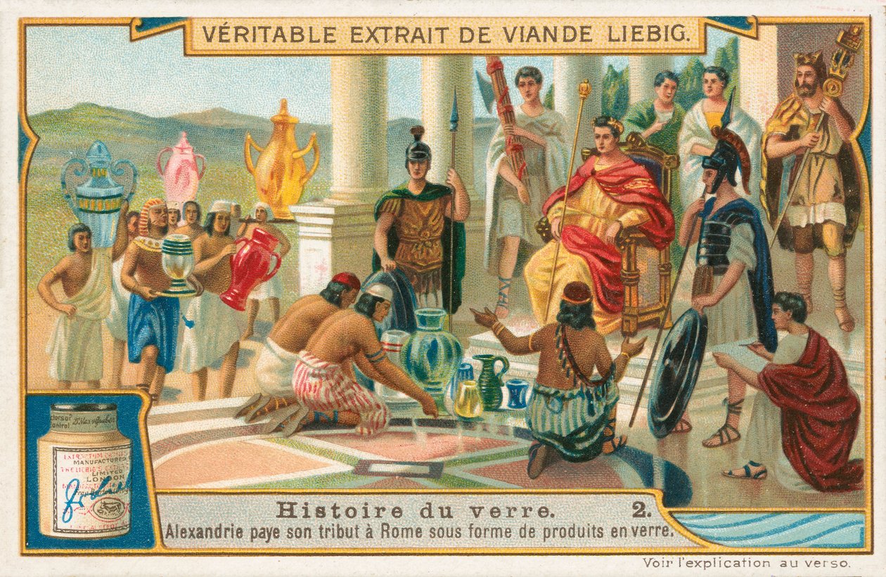 Geschichte des Glases, Liebig-Karte, frühes 20. Jahrhundert von European School