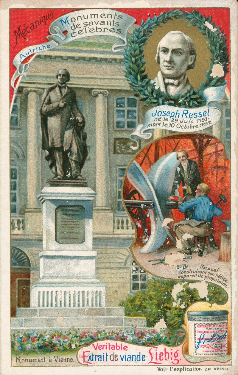 Joseph Ressel, Liebig-Karte, frühes 20. Jahrhundert von European School