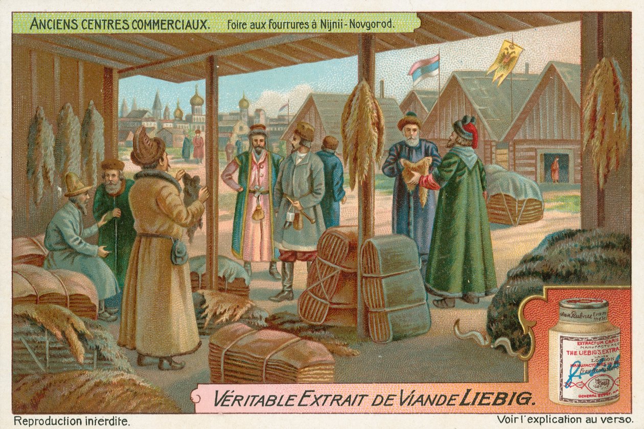 Nischni Nowgorod, Russland, Liebig-Karte, frühes 20. Jahrhundert von European School
