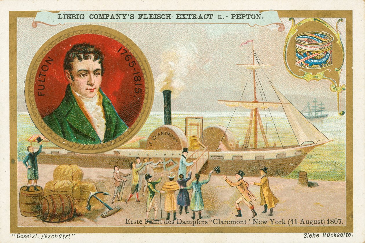 Robert Fulton, Liebig-Karte, frühes 20. Jahrhundert von European School