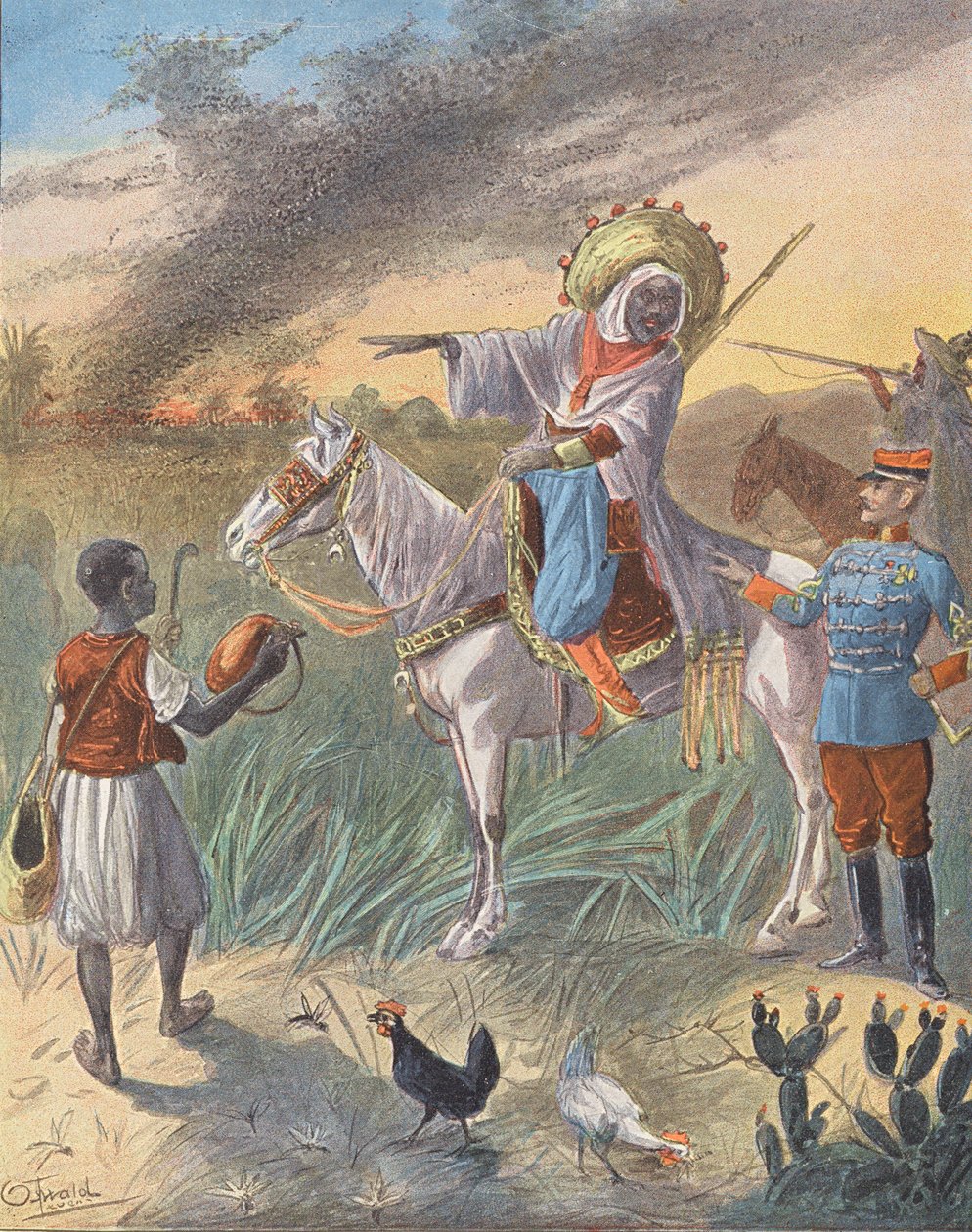 Heuschreckenschwarm in Afrika von European School