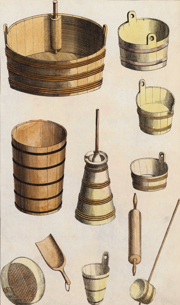 Holzwerkzeuge und Gefäße von European School