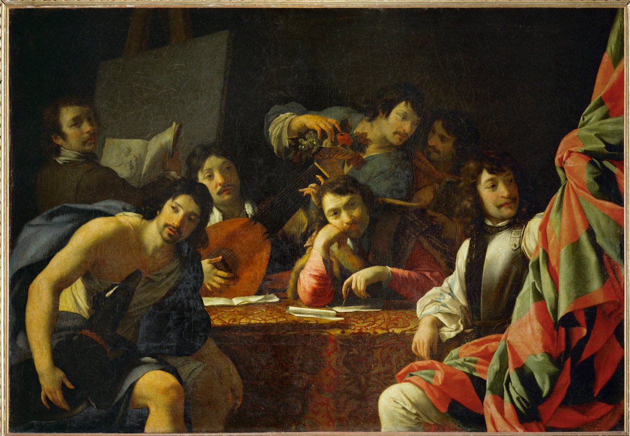 Die Klugheit bringt Frieden und Überfluss von Eustache (studio of) Le Sueur