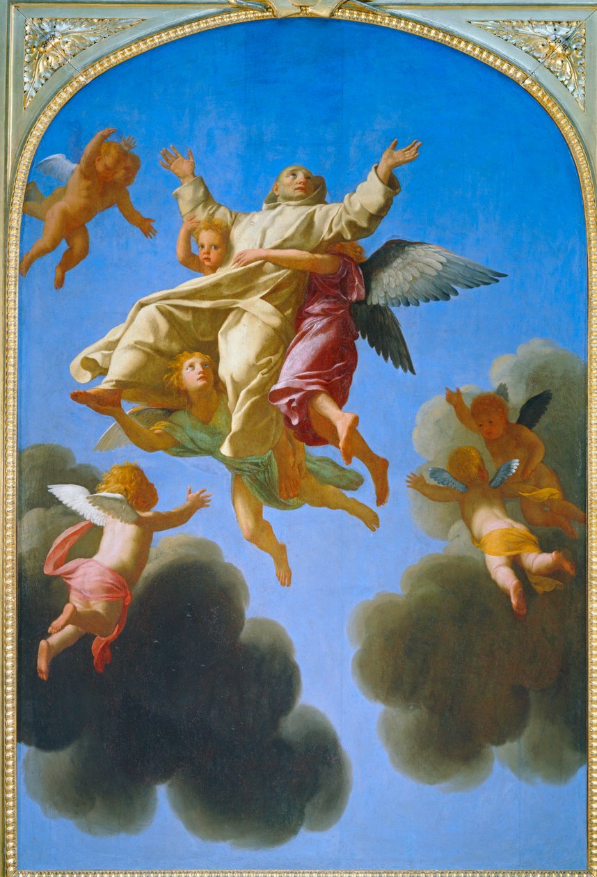 Der heilige Bruno wird in den Himmel erhoben von Eustache (studio of) Le Sueur
