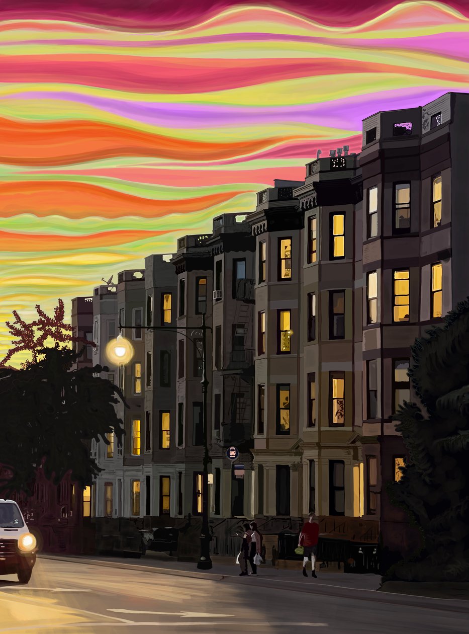 Neunte Straße neun Uhr morgens von Evan Sklar