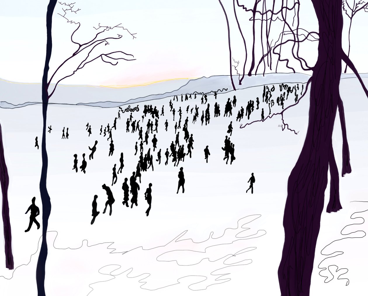 Prospect Park, Winter von Evan Sklar