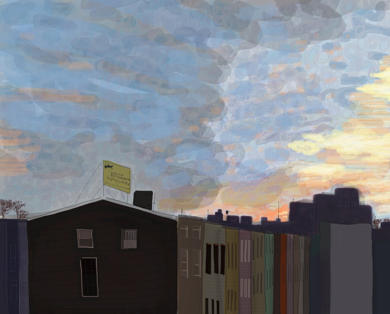 Blick vom Gowanus Expressway, 2016 von Evan Sklar