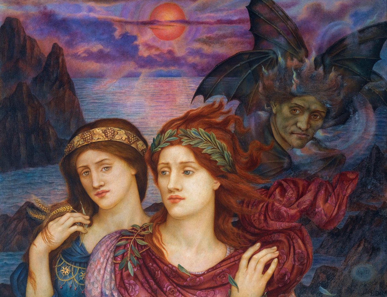 Präraffaelitische Gemälde: Die Vision von Evelyn De Morgan