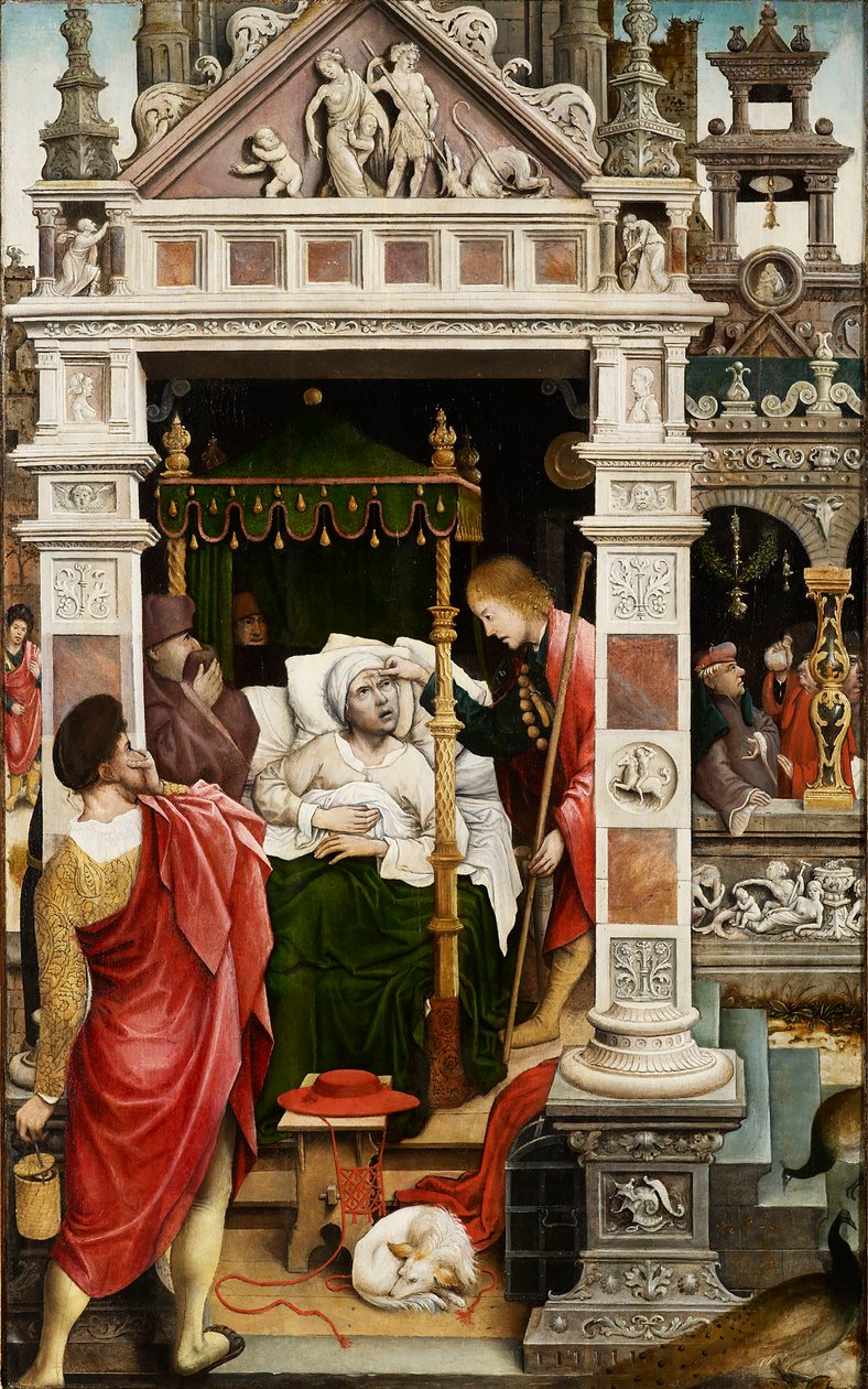 Szene aus dem Leben des Heiligen Rochus, 1517 von Everaert Orley