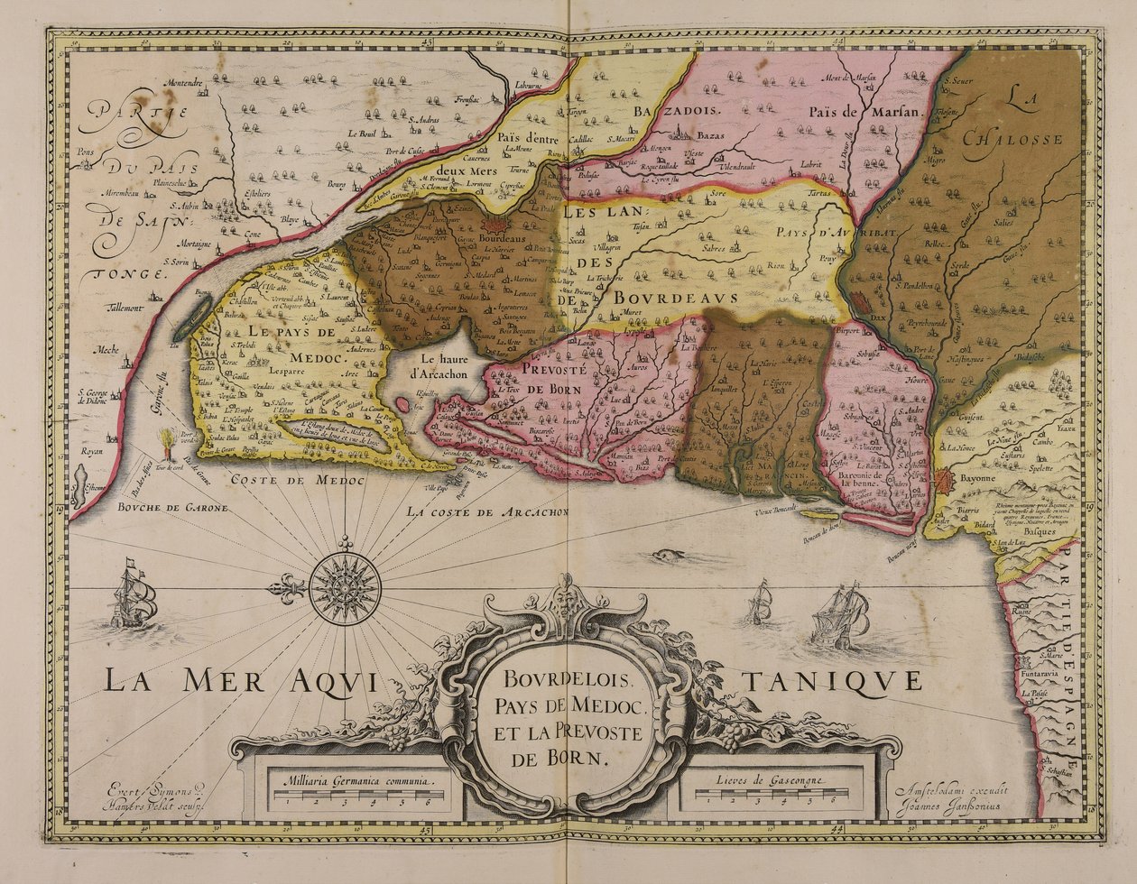 Bourdelois, Land von Medoc und die Vogtei von Born von Everard Symonsz van Hamersveldt