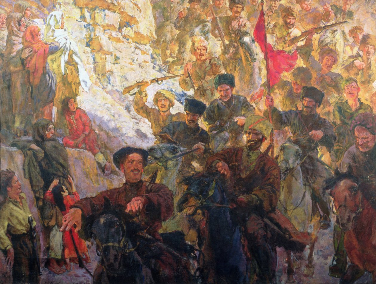 Die Roten Partisanen von Dagestan von Evgeni Evgenievitch Lanceray