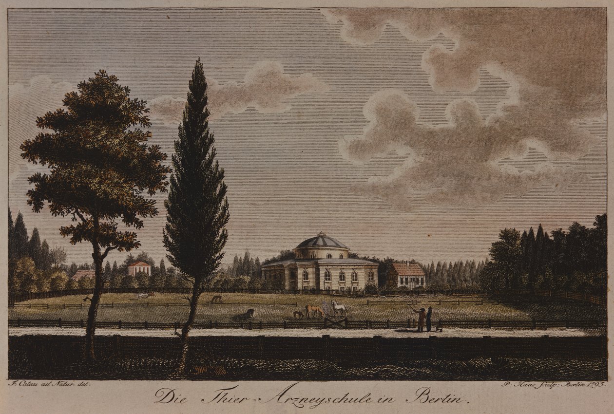 Die Tierärztliche Schule, Berlin, 1795 von F.A. Calau