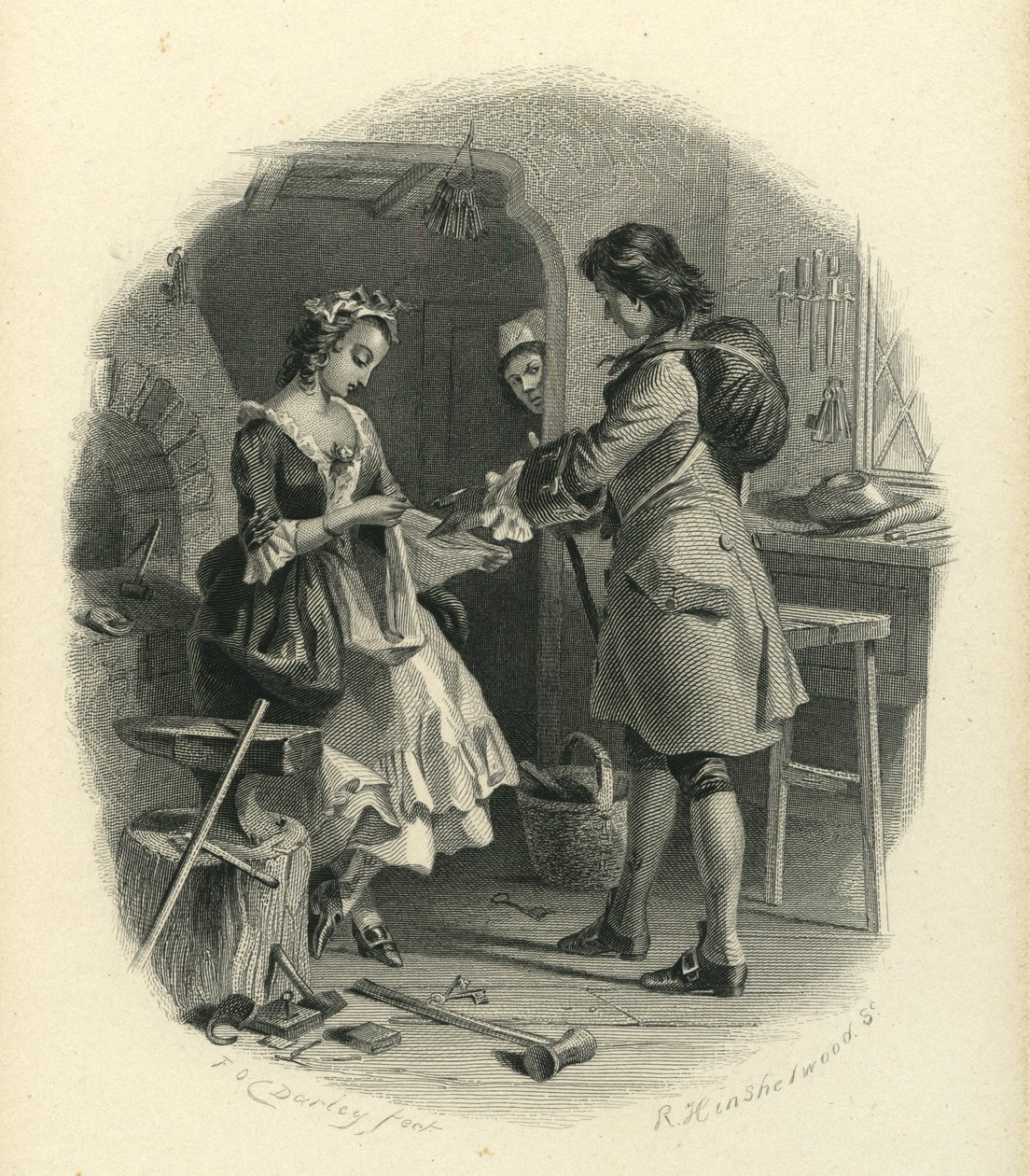 Barnaby Rudge: Dolly Varden und Joe Willet von F.O.C. and McRae, C. John Darley