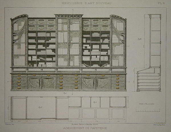 Entwurf für einen Schreibwarenschrank, Illustration aus 