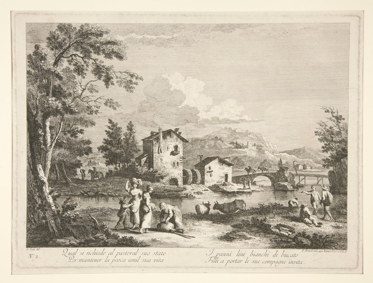 Landschaft mit Ruinen, aus einer Serie von 4 von Fabio Berardi